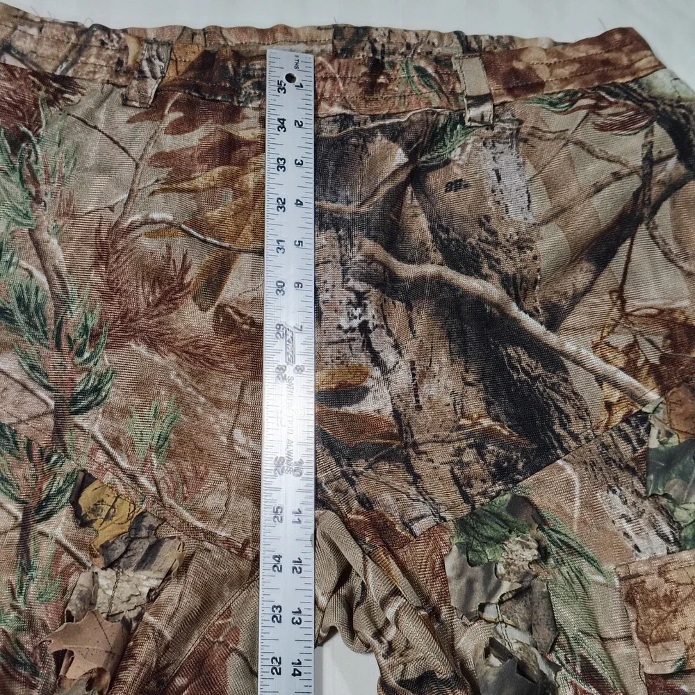 Realtree Pro-Series Ghillie Pants Mens Medium Camo Brown Leafy 3D Hunting AP221